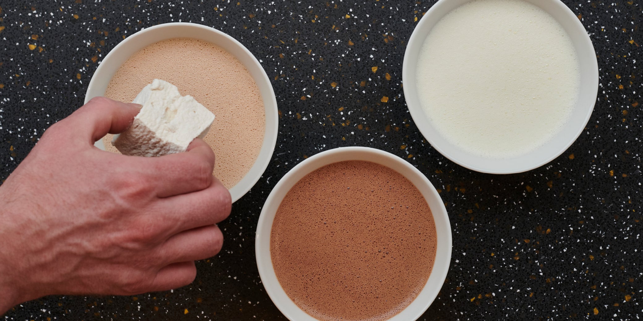 Three hot chocolates