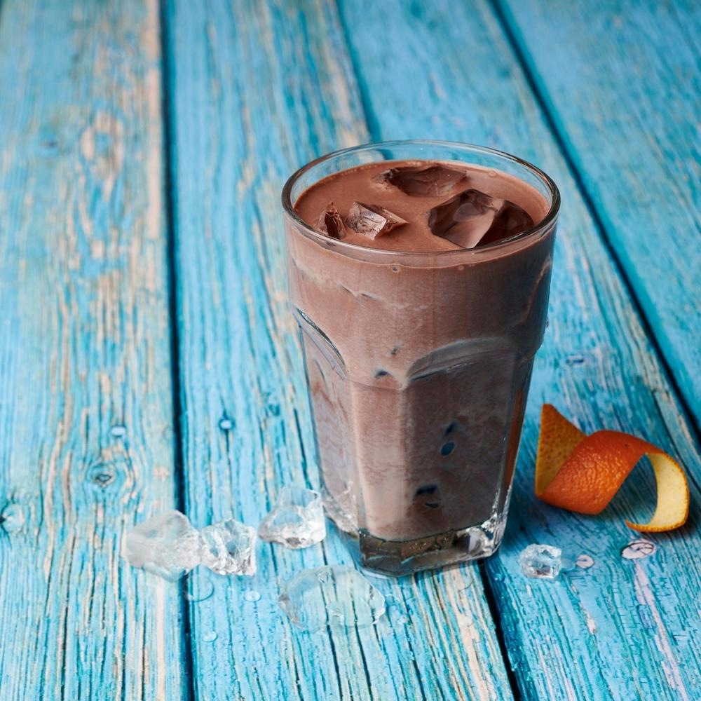 Iced chocolate with orange