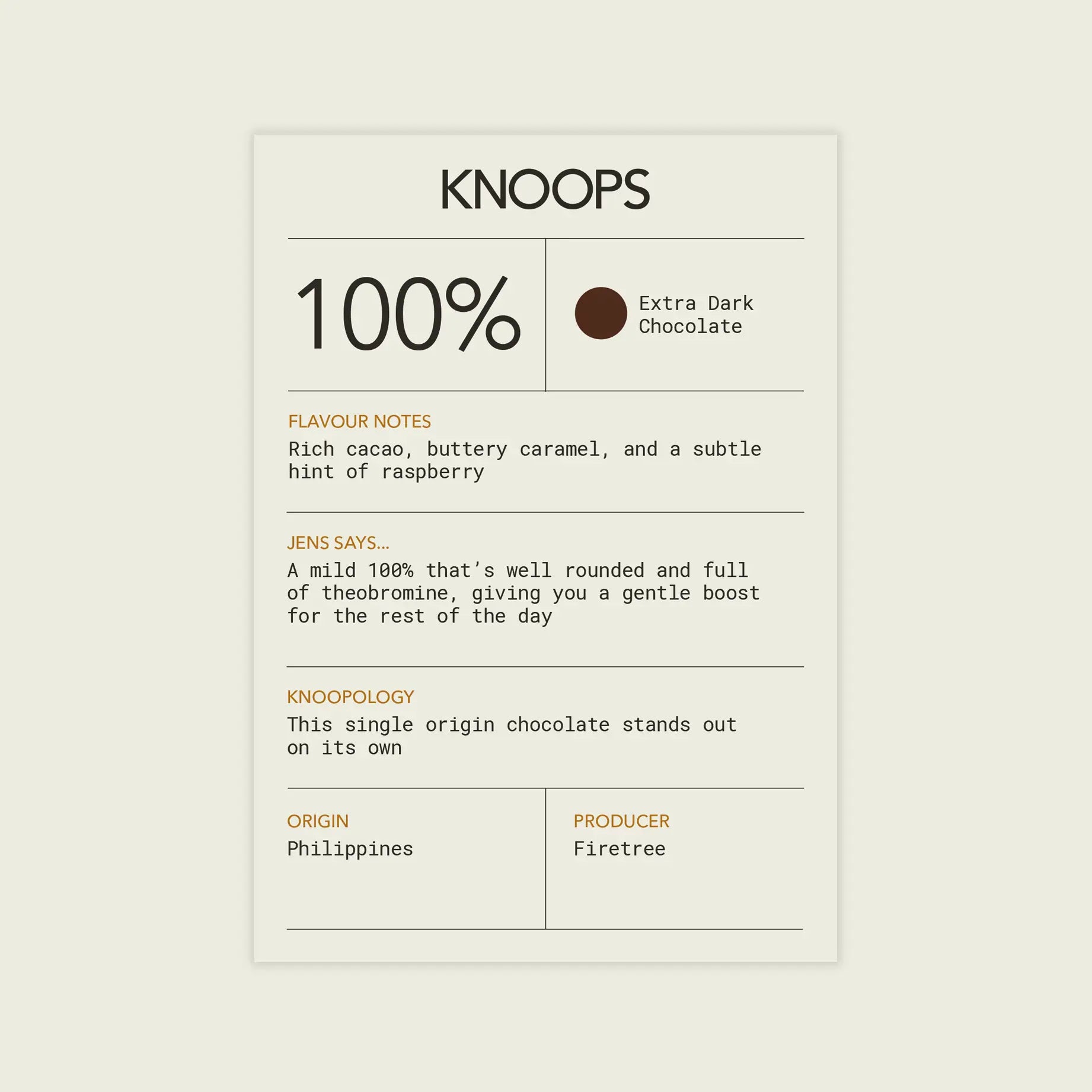 Extra dark hot chocolate flakes | 100% | Philippines