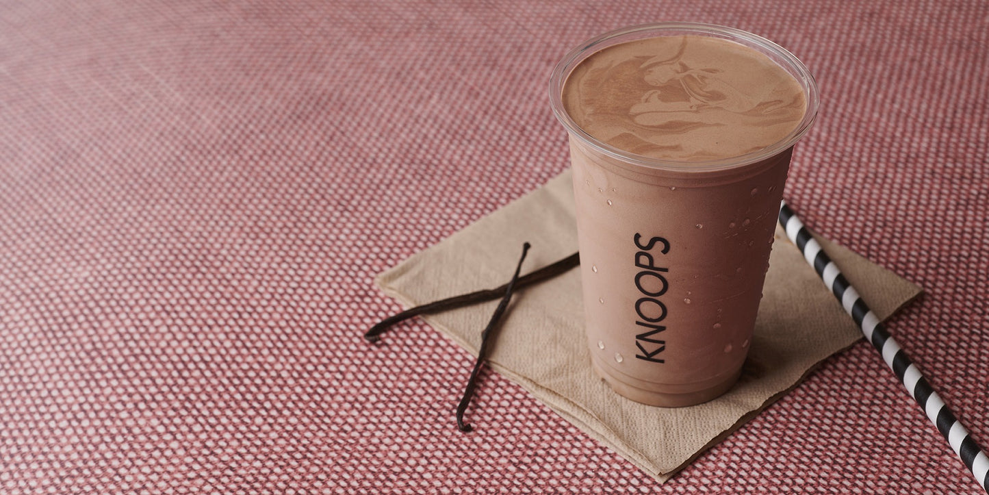Chocolate milkshake with vanilla 
