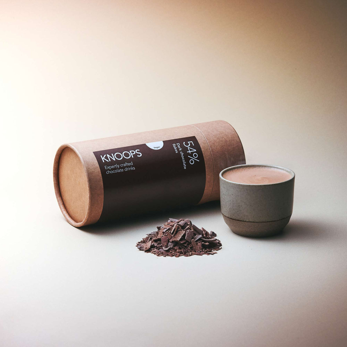 Knoops 54% Dark | Blend hot chocolate flakes tube